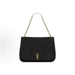 SAINT LAURENT YSL JAMIE 4.3 Distressed Logo Chain Hand bill Shoulder bag for women, black